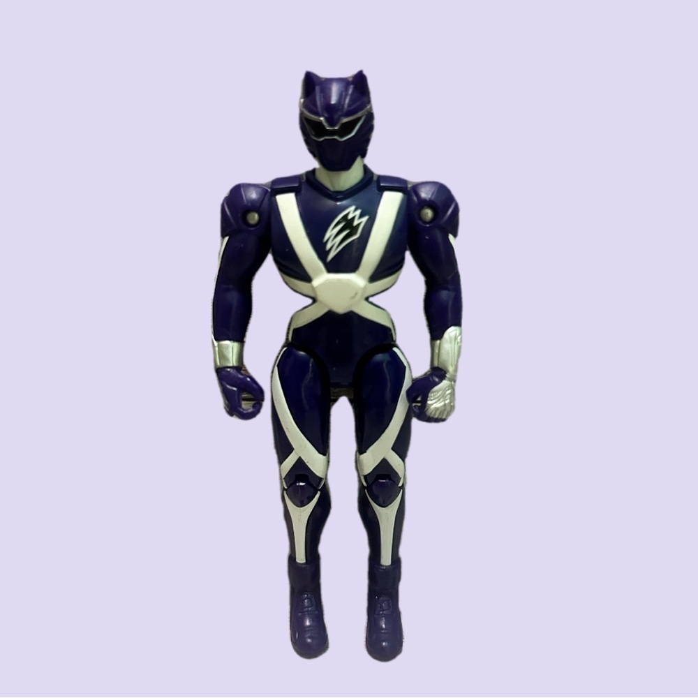 Power Rangers Bandai 2007 Fury Wolf Action Figure - Purple and White
